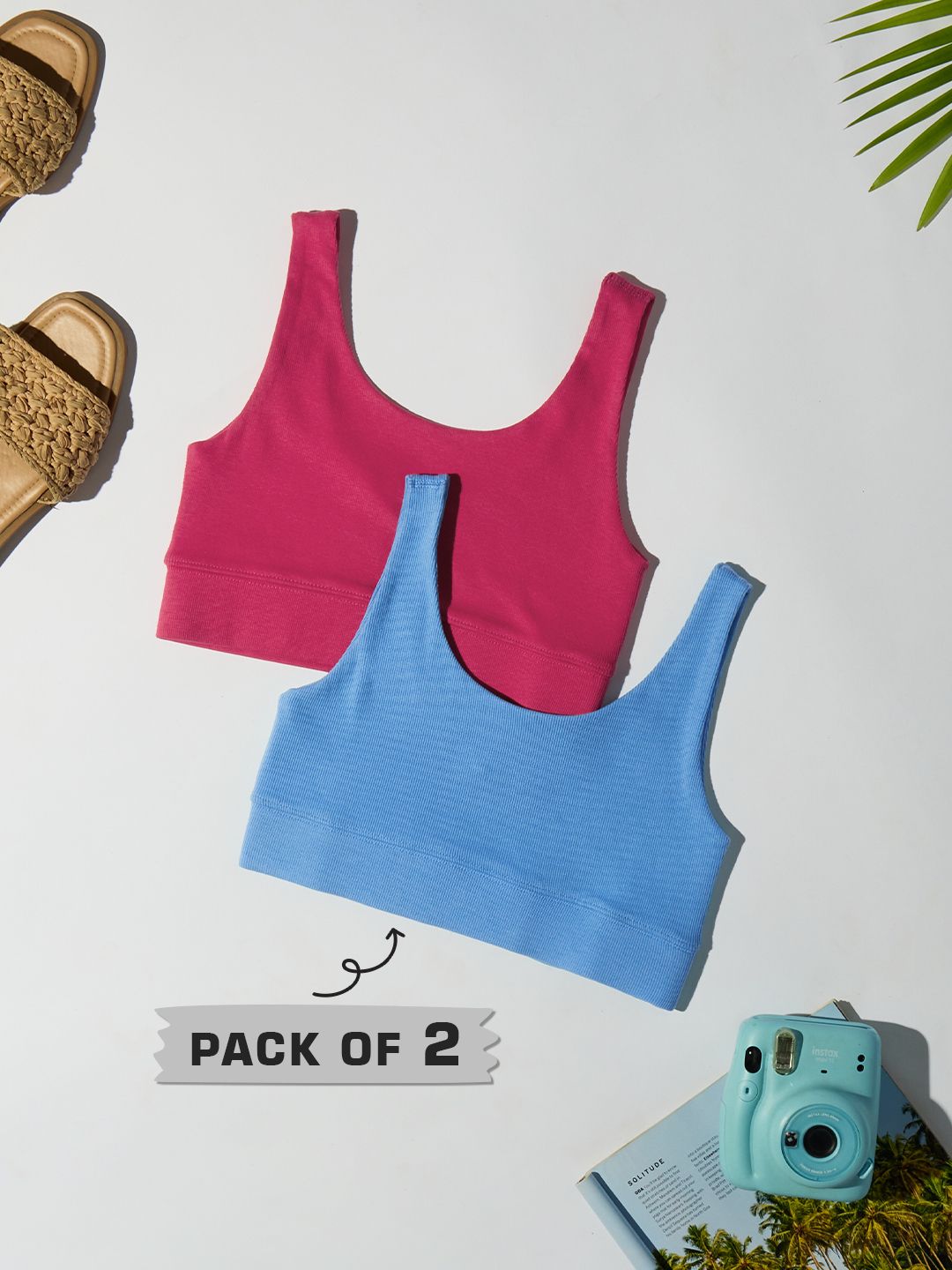 Bralettes: Bubblegum (Pack of 2) Women Bralette